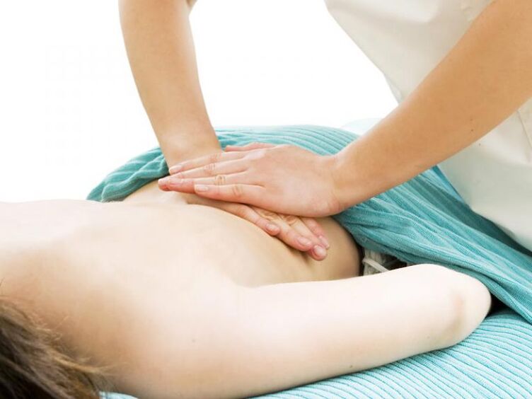 Massage of the lumbar spine
